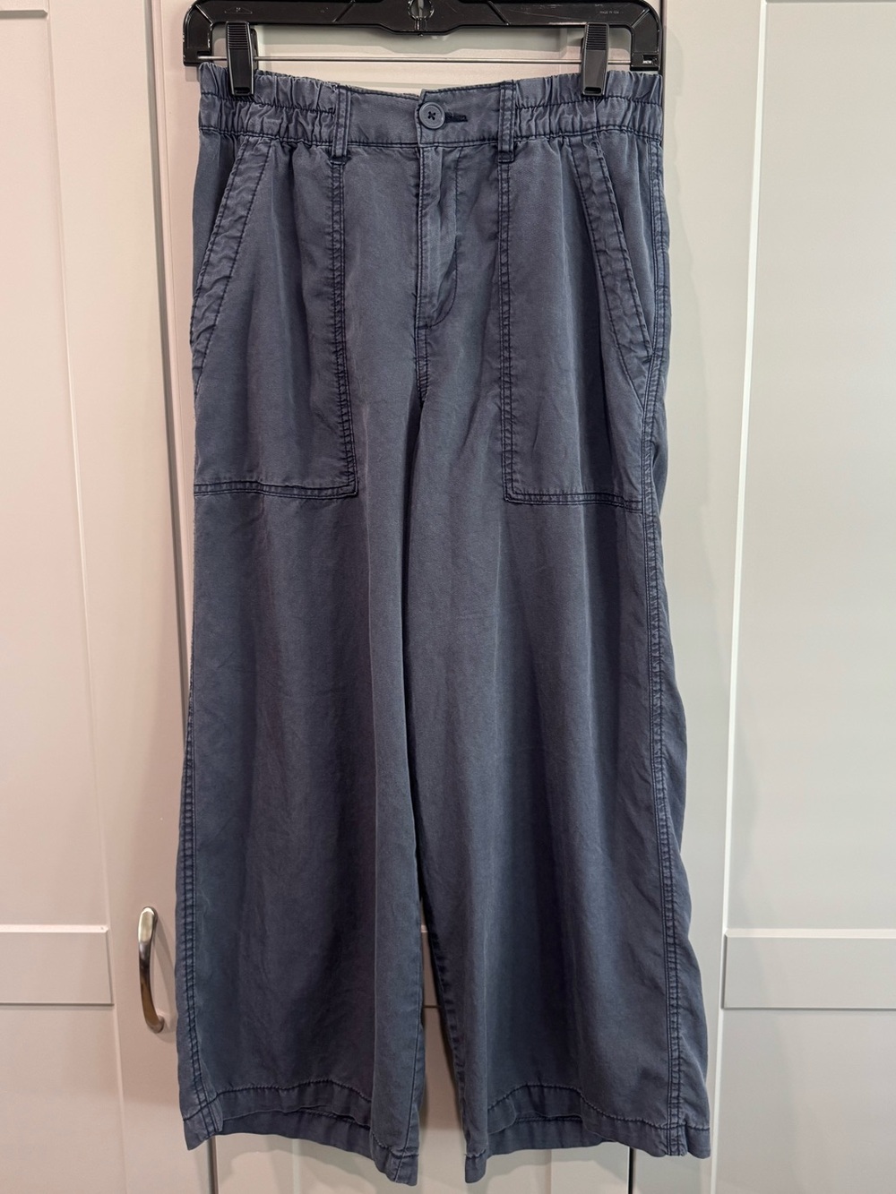Sanctuary from Anthropology Women’s Wide-Leg Chinos - Slate Blue